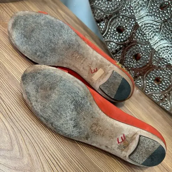 Isabella Fiore Ballet Flats Size 9.5 LAUPER LOVE Embroidered Made in Italy - Picture 7 of 10